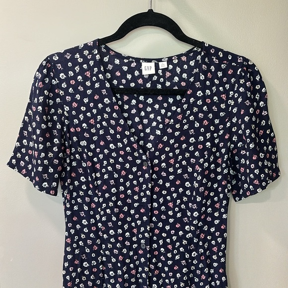 Gap Floral Short-Sleeve Dress, Size 4 - Picture 2 of 7